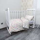 Dětské povlečení do postýlky Různě barevné puntíky: 120x90 / 40x60