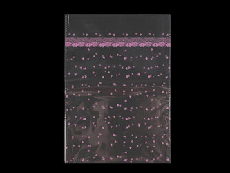 Celofánový průhledný sáček srdíčka 18x25 cm - 100 ks - 2 růžová