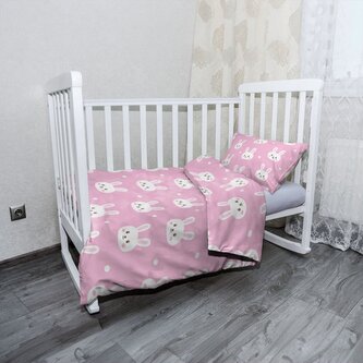 Dětské povlečení do postýlky Králíčci: 120x90 / 40x60 Dětské povlečení do postýlky Králíčci: 120x90 / 40x60