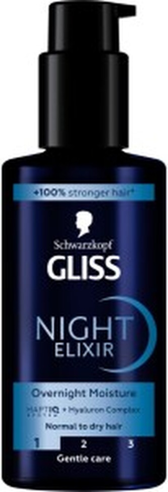 Gliss noční elixír na vlasy Overnight Moisture 100ml