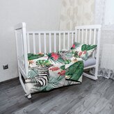 Dětské povlečení do postýlky Zebra a plameňák: 100x135 / 40x60