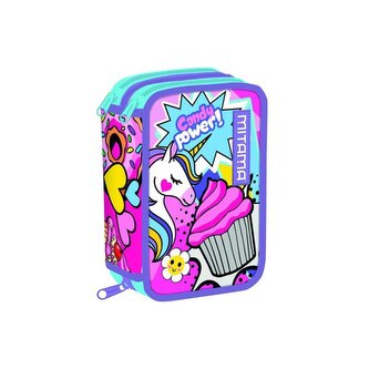 Penál plný "Triplo", daisy pop, MITAMA 64869