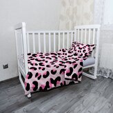 Dětské povlečení do postýlky Růžový gepard: 100x135 / 40x60