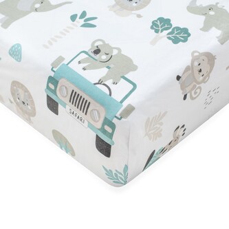 Bavlněné prostěradlo do postýlky New Baby Safari II 120x60cm