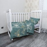 Dětské povlečení do postýlky Motýli: 100x135 / 40x60