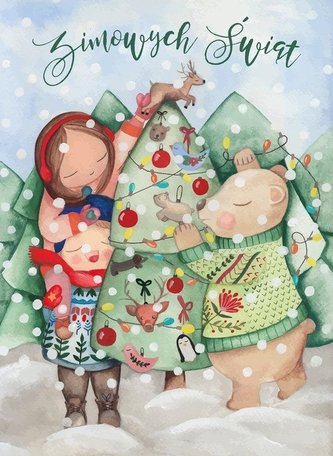 Karnet B6 Boże Narodzenie - Dzieci (10szt)