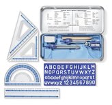 Rýsovací sada - kružítko, pravítka, pryž, ořezávátko, STAEDTLER 557 10