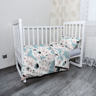 Dětské povlečení do postýlky Animovaný mořský svět: 120x90 / 40x60