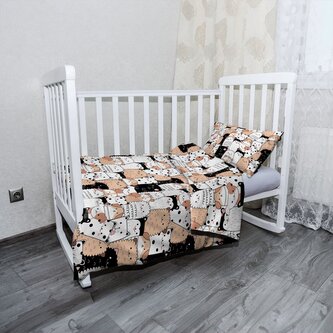 Dětské povlečení do postýlky Roztomilá zvířátka: 120x90 / 40x60 Dětské povlečení do postýlky Roztomilá zvířátka: 120x90 / 40x60