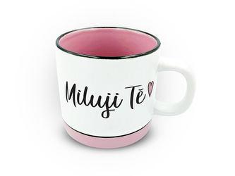 Nekupto Hrnek s potiskem Miluji Tě Pastel