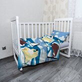 Dětské povlečení do postýlky Lední zvířátka: 120x90 / 40x60