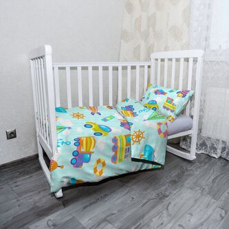 Dětské povlečení do postýlky Autíčka: 100x135 / 40x60