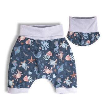 Dětské kraťasy Mořský svět; Barva: šedá; Velikost: 80