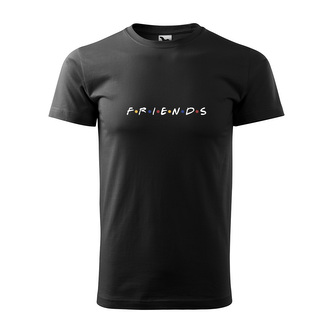 Seriál přátelé FRIENDS nápis: černé 2XL