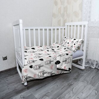 Dětské povlečení do postýlky Hlava jednorožce: 120x90 / 40x60 Dětské povlečení do postýlky Hlava jednorožce: 120x90 / 40x60