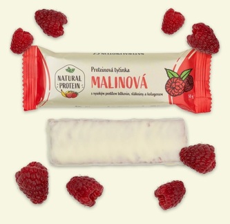 Proteinová tyčinka s kolagenem, malinová, 50g