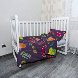 Dětské povlečení do postýlky Nakreslené květiny: 120x90 / 40x60