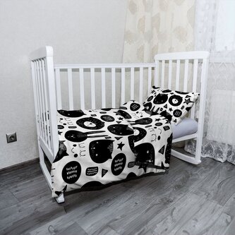 Dětské povlečení do postýlky Kočička a medvěd: 130x90 / 40x60 Dětské povlečení do postýlky Kočička a medvěd: 130x90 / 40x60