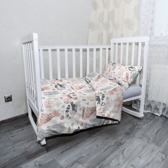 Dětské povlečení do postýlky Malované kočičky: 130x90 / 40x60 Dětské povlečení do postýlky Malované kočičky: 130x90 / 40x60