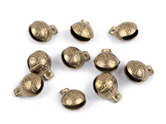 Rolničky mosazné s krásným zvukem 13x17 mm - 2 ks - mosaz