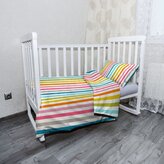 Dětské povlečení do postýlky Barevné proužky: 100x135 / 40x60