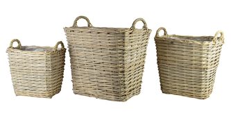 GUSTAV Komplet 3 osłonek wiklinowych56x42xh46/43x42xh40/32x23xh21cm