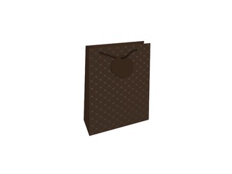 Nekupto Dárková taška reliéfní malá Hnědá