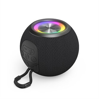 Hama Ball, Bluetooth reproduktor, 5 W, LED podsvícení, AUX-in, USB-A, microSD slot, černý Hama Ball, Bluetooth reproduktor, 5 W, LED podsvícení, AUX-in, USB-A, microSD slot, černý
