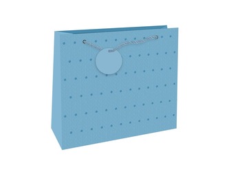 Nekupto Dárková taška reliéfní velká Světle modrá