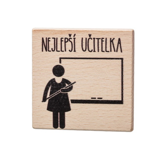 Dřevěný podtácek - Nejlepší učitelka