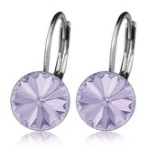 NBS08-VI Ocelové náušnice s krystaly Swarovski® VIOLET