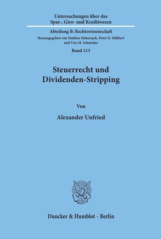 Steuerrecht und Dividenden-Stripping