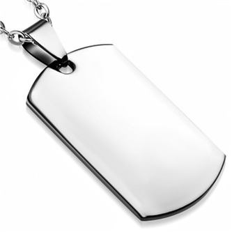 DR1009 Ocelový přívěšek - destička vojenská známka