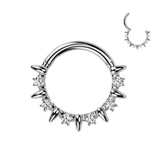 SG117-1210 Ocelový piercing - segment kruh