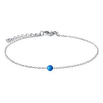 NBP74-OP05 Ocelový náramek s opálem - kulička 5 mm