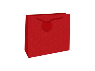 Nekupto Dárková taška reliéfní střední Červená