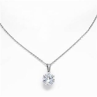 OPD0035 Ocelový řetízek s přívěškem se zirkonem