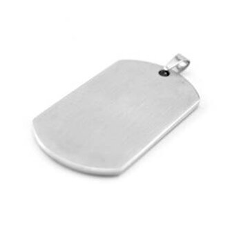 DR1192-28X49 Ocelový přívěšek - vojenská známka matná, 28 x 49 mm