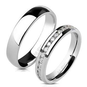 NSS1004,NSS1011 NSS1004 Snubní prsteny chirurgická ocel - pár