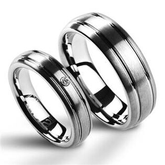 NWF1013-Zr NWF1013-Zr Wolframové snubní prsteny - pár
