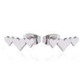 OPN1728-ST Ocelové náušnice srdíčka propojená - srdce