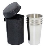 GRV110 Ocelové pohárky kalíšky 70 ml - panáky 4 ks