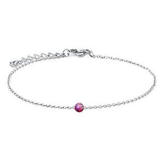 NBP74-OP39 Ocelový náramek s opálem - kulička 5 mm