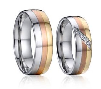 AN1027 AN1027 Snubní prsteny chirurgická ocel - pár