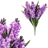 Hyacint - umělá kytice, 7 květů, fialová barva