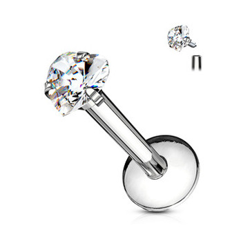 LB01163-1208 Piercing do brady - labreta srdíčko - srdce - čirá
