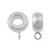 K0097-ST Navlékací ocelový přívěšek korálek s očkem