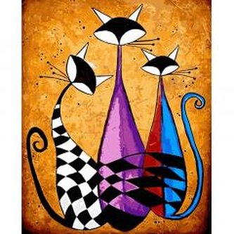 Malowanie po numerach 40x50cm Trzy Koty