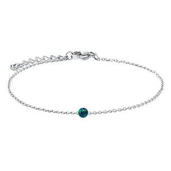 NBP74-OP19 Ocelový náramek s opálem - kulička 5 mm