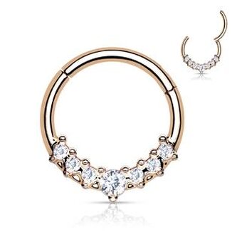 NS0038-RS Ocelový piercing do nosu - tragus / helix / septum